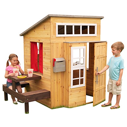 KidKraft 182 Modernes Outdoor GartenSpielhaus aus Holz