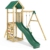 REBO Abenteuer Klettergerüst mit Babyschaukel und Rutsche aus Holz Spielturm Satteldach - 3