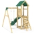 REBO Abenteuer Klettergerüst mit Babyschaukel und Rutsche aus Holz Spielturm Satteldach - 4